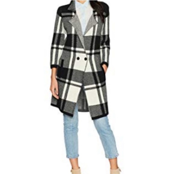 100% Merino Wool Pendleton Block Plaid Coatigan Sweater Size Large - Picture 8 of 16